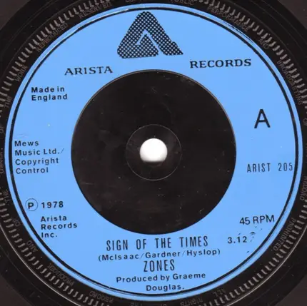 Zones - Sign Of The Times