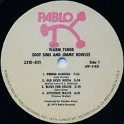 LP - Zoot Sims And Jimmy Rowles - Warm Tenor