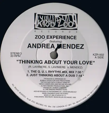 Zoo Experience Featuring Andrea Mendez - Thinking About Your Love