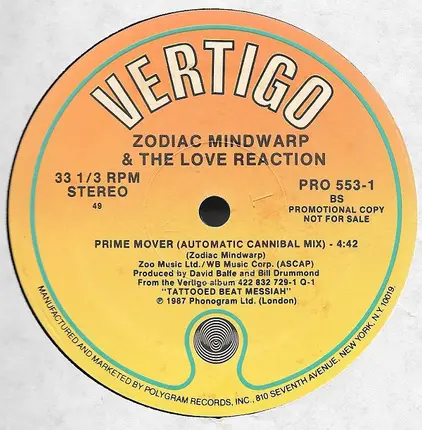Zodiac Mindwarp And The Love Reaction - Prime Mover