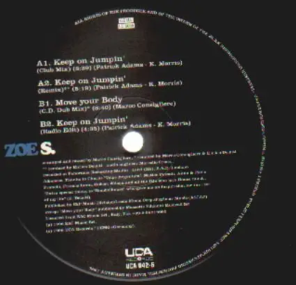 Zoe S. - Keep on jumpin' (3 mixes) / Move your body