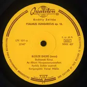 LP - Kodály - Psalmus Hungaricus / Budavári Te Deum - Label Variation