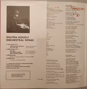 LP - Zoltán Kodály , Melis György , József Simándy , Márta Szirmay , Magyar Rádió És Televízió Szimfónik - Orchestral Songs