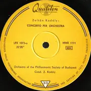 LP - Kodály / The Budapest Philharmonic Orchestra - Concerto Per Orchestra / Summer Evening