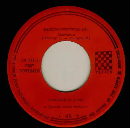 Zsuzsa Koncz / Tolcsvayék És A Trió - Táncdalfesztivál 1971.