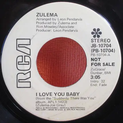 Zulema - I Love You Baby