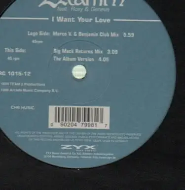 Zzlamm Feat. Roxy & Geneva - I Want Your Love