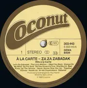 Double LP - À La Carte - Za Za Zabadak - Hits À La Carte