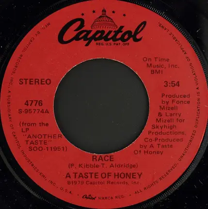 A Taste Of Honey - Race