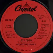 7inch Vinyl Single - A Taste Of Honey - Race / Let's Begin