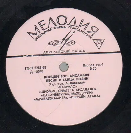 A. Kavsadze - Concert Of The State Song And Dance Ensemble Of Georgia