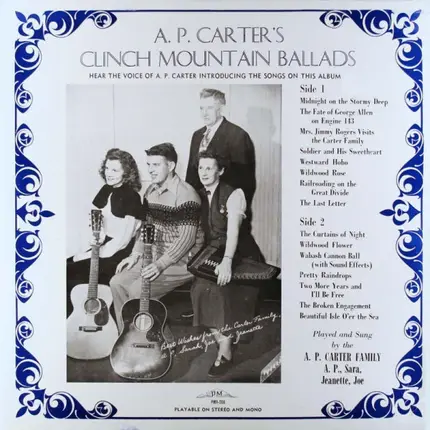 A. P. Carter - A. P. Carter's Clinch Mountain Ballads