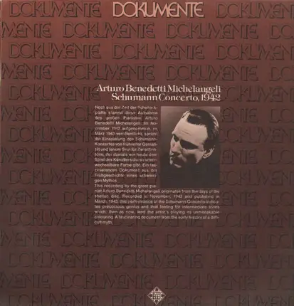 Schumann / A.B.Michelangeli - Schumann Concerto, 1942