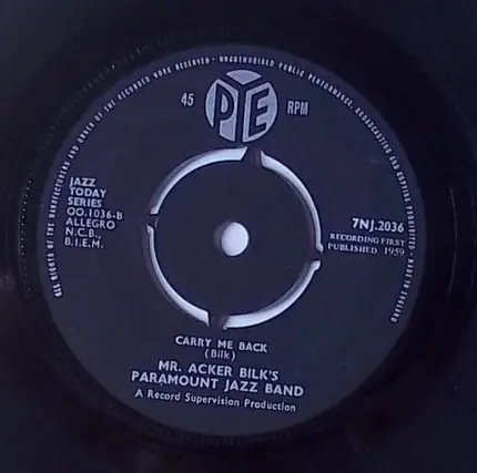 Acker Bilk And His Paramount Jazz Band - El Abanico / Carry Me Back