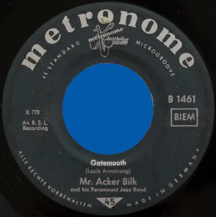 Acker Bilk And His Paramount Jazz Band - Gatemouth / Lord, Let Me In The Lifeboat