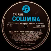 LP - Acker Bilk With The Leon Young String Chorale - Great Themes From Great European Movies - Mono