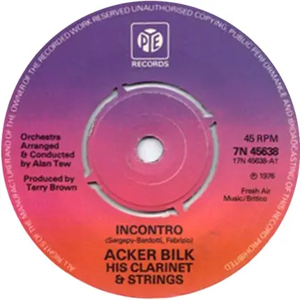 Acker Bilk His Clarinet And Strings - Incontro