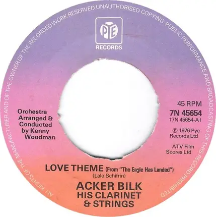 Acker Bilk His Clarinet And Strings - Love Theme (From 'The Eagle Has Landed')