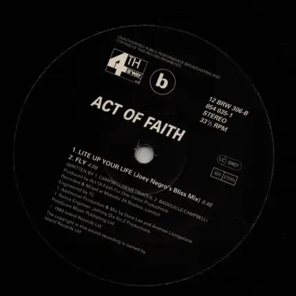 Act Of Faith - Lite Up Your Life