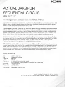 Actual Jakshun - Sequential Circus EP