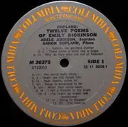 LP - Aaron Copland , Adele Addison , New England Conservatory Chorus - Twelve Poems Of Emily Dickinson / Three Choruses