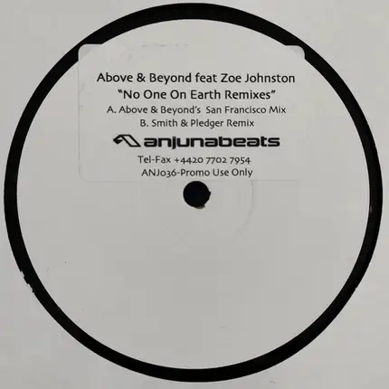 Above & Beyond Feat Zoë Johnston - No One On Earth Remixes