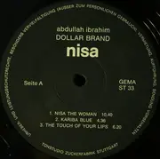 LP - Abdullah Ibrahim , Dollar Brand - Nisa