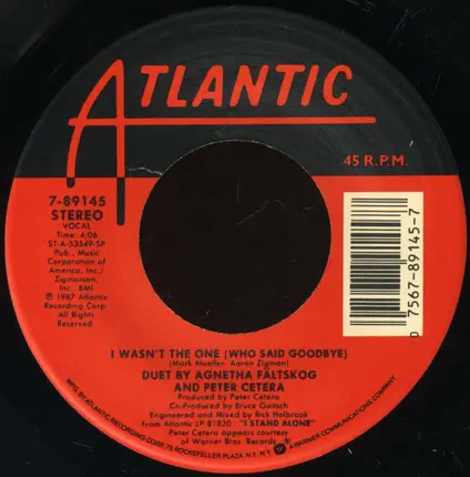 Agnetha Fältskog - I Wasn't The One (Who Said Goodbye)