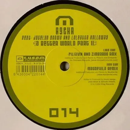 Ageha Featuring Jocelyn Brown And Loleatta Holloway - A Better World Part II