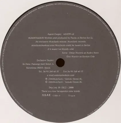 Agent Cooper - Agent Cooper Trax