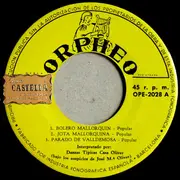 7inch Vinyl Single - Agrupación Casa Oliver - Mallorca Folklore