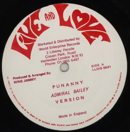 Admiral Bailey - Punanny / Healthy Body