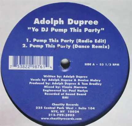 Adolph Dupree - Yo DJ Pump This Party