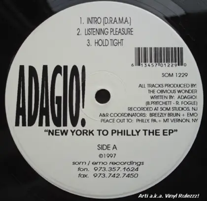 Adagio! - New York To Philly EP