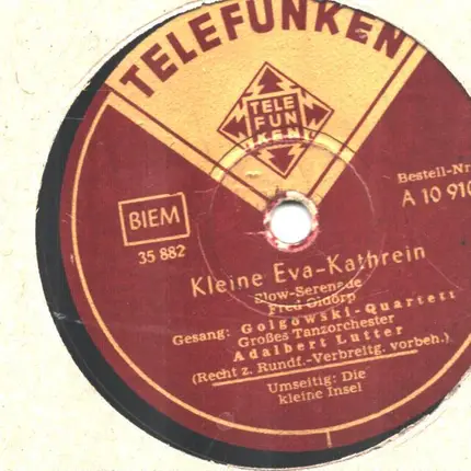 Adalbert Lutter - Kleine Eva-Kathrein / Die Kleine Insel