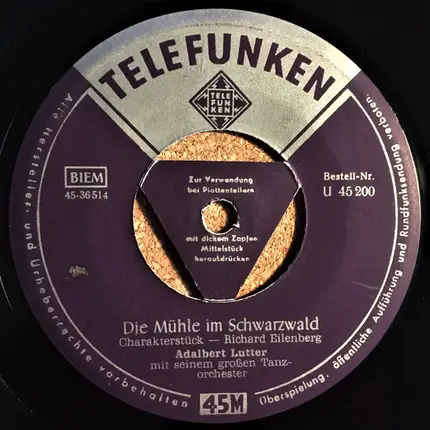 Adalbert Lutter Mit Seinem Orchester - Heinzelmännchens Wachtparade / Die Mühle Im Schwarzwald