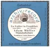 CD - Adam Müller - Gebabbel aus dem alten Frankfort