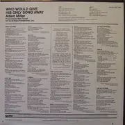 LP - Adam Miller - Who Would Give His Only Song Away - PROMO