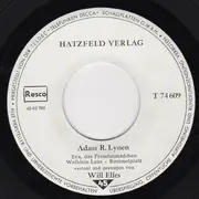 7inch Vinyl Single - Adam R. Lynen , Vertont Und Zur Gitarre Gesungen von Will Elfes - Der Schlitzer