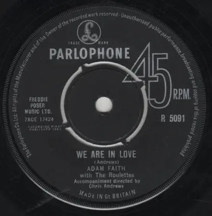 Adam Faith With The Roulettes - We Are In Love
