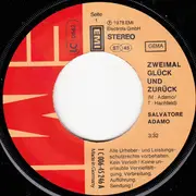 7inch Vinyl Single - Adamo - Zweimal Glück Und Zurück