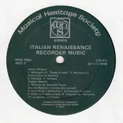 LP - Willaert / Gabrieli / Mainerio / Modena - Italian Renaissance Recorder Music