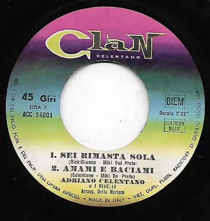 Adriano Celentano - Stai Lontana Da Me