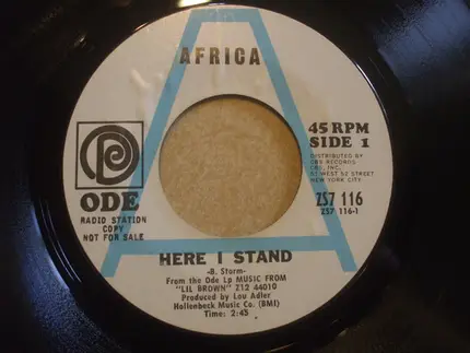 Africa - Here I Stand / Widow