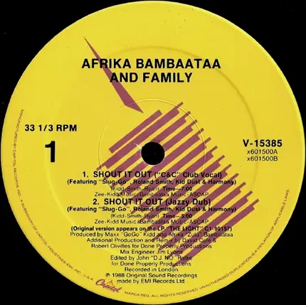 Afrika Bambaataa And Family, Afrika Bambaataa & Family - Shout It Out