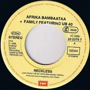 7inch Vinyl Single - Afrika Bambaataa & Family Feat. UB40 - Reckless