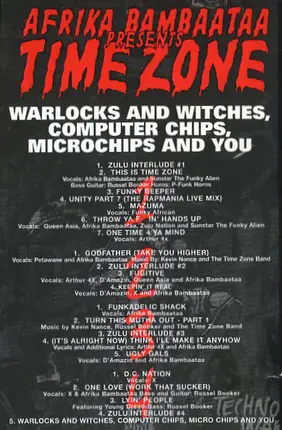 Afrika Bambaataa Presents Time Zone - Warlocks And Witches, Computer Chips, Microchips And You