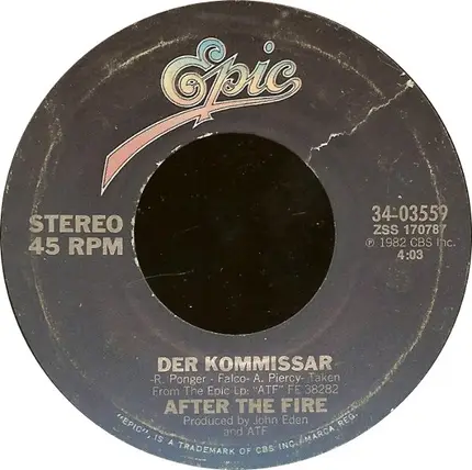 After The Fire - Der Kommissar
