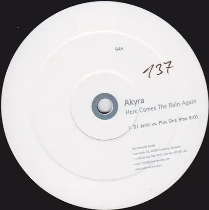 Akyra - Here Comes the Rain Again