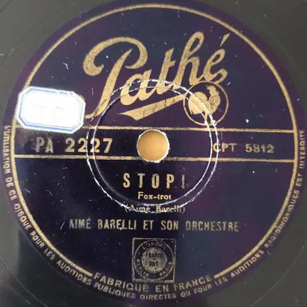 Aimé Barelli Et Son Orchestre - Stop ! / Chez Johnny
